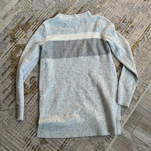 The loft speckled gray tunic sweater